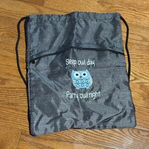 Thirty-One Gray Backpack with Blue Owl Design